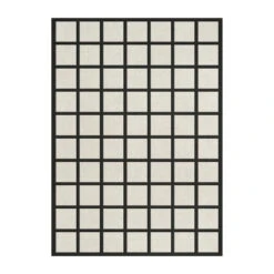 Avenue Checked Bone -villamatto