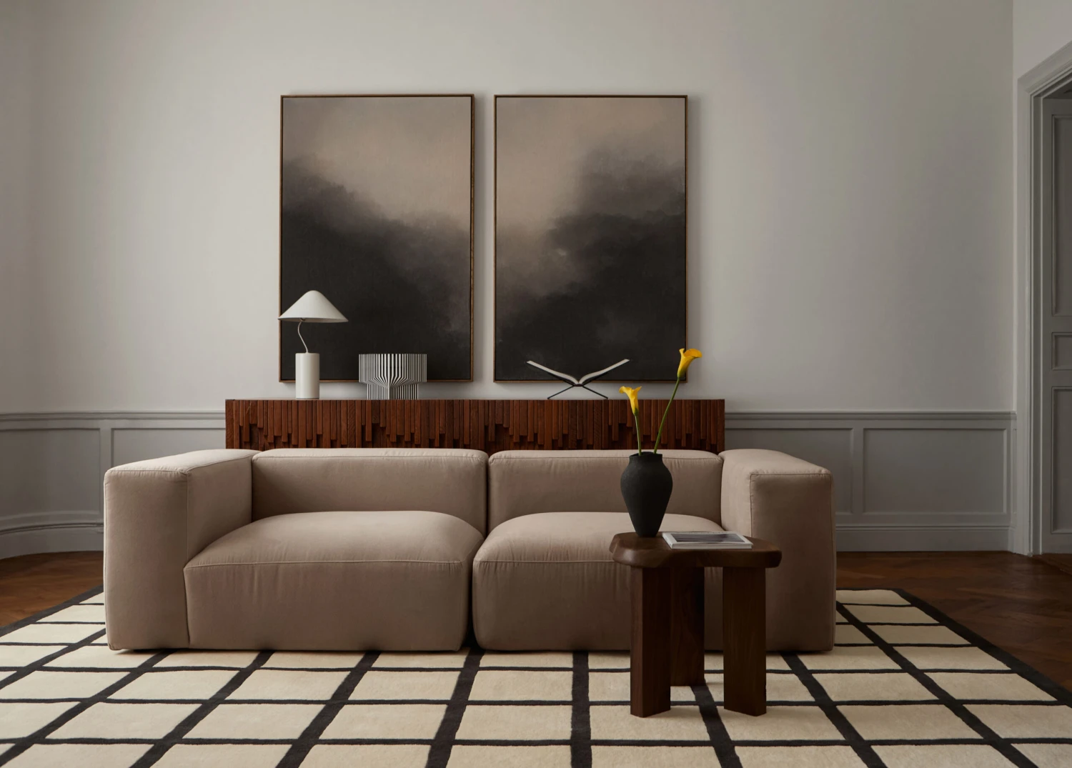 Avenue Checked Bone -villamatto 5 Avenue Checked Bone -villamatto - Image 3